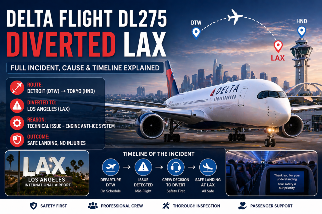 delta flight dl275 diverted lax